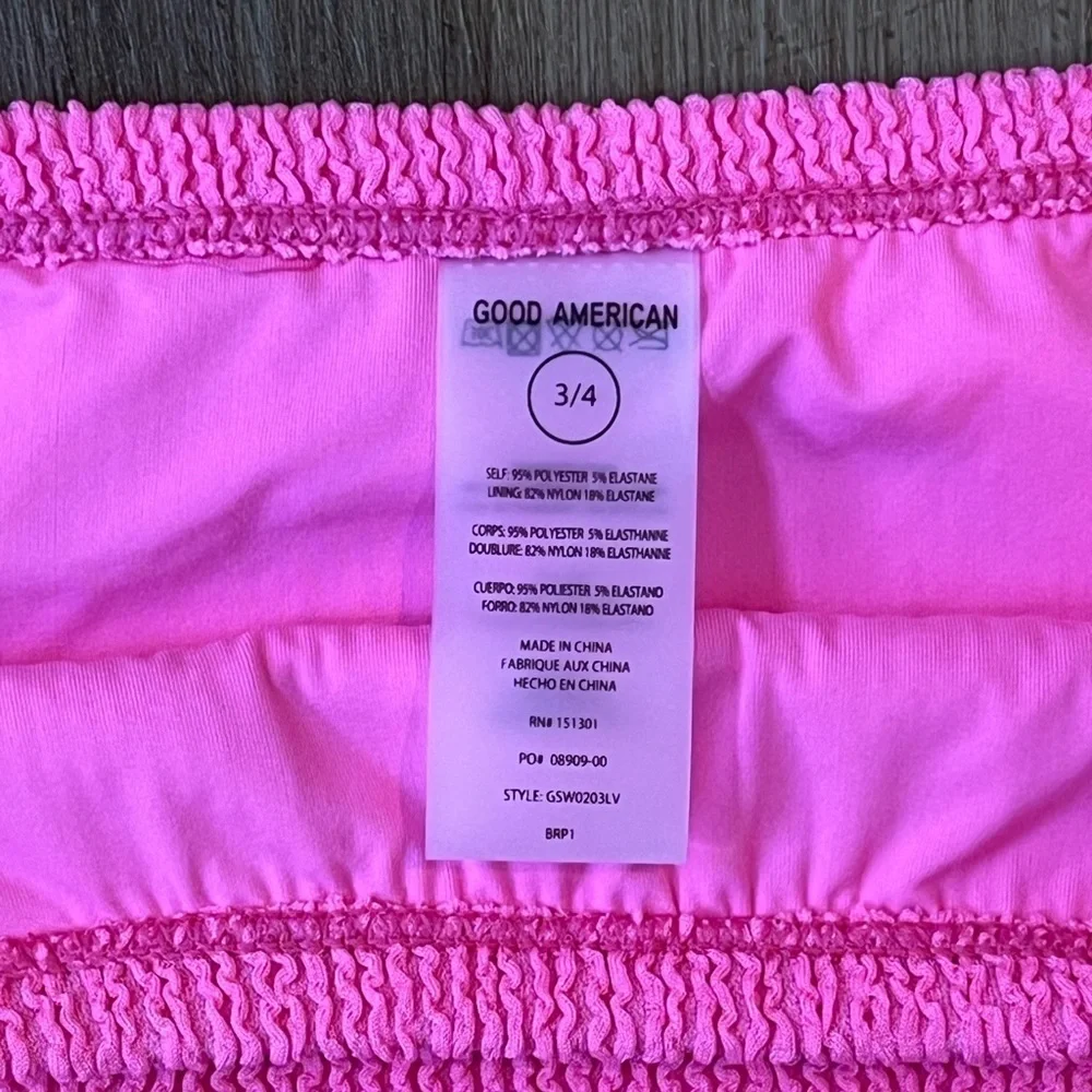 NEW‎ Good American Pink Always Fits Swim Mini Skirt ~ Size 3/4 XS